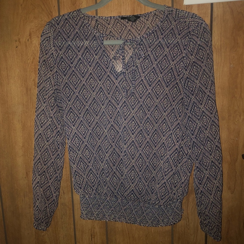 Geoprint Chiffon Blouse